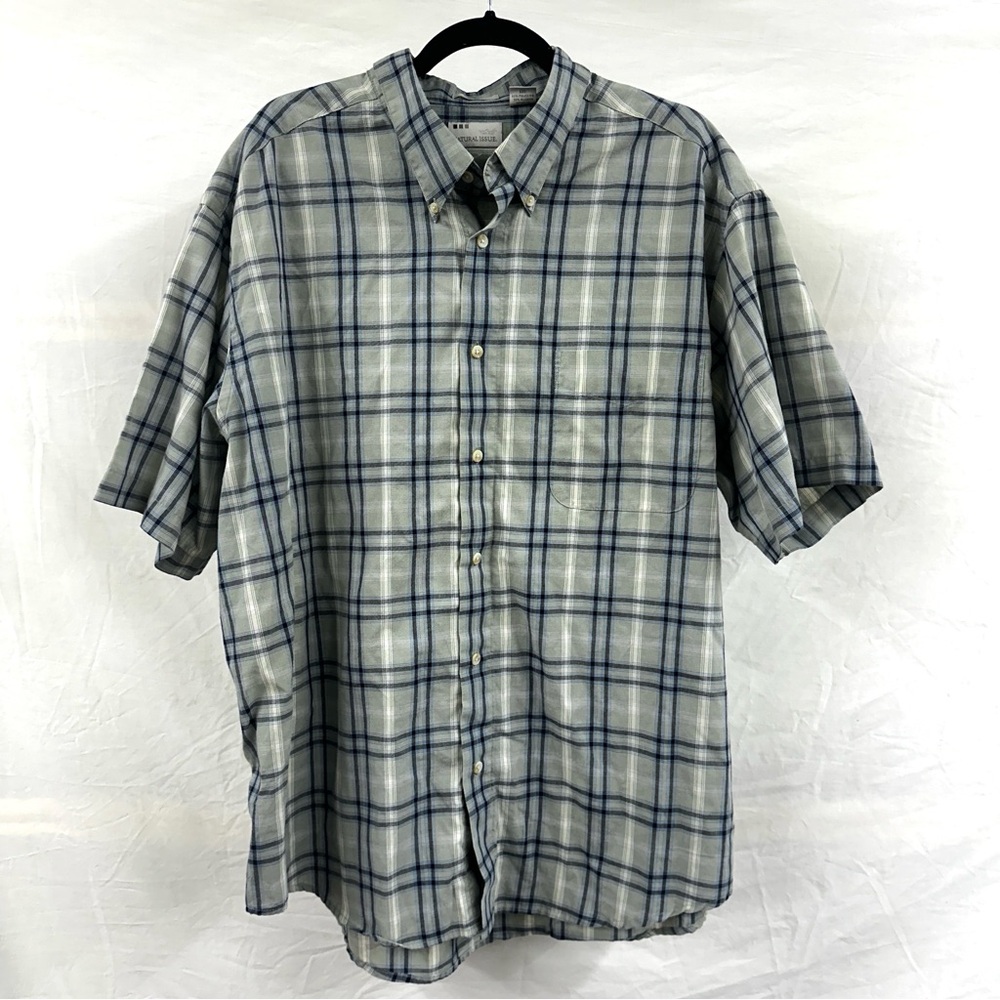 Natural Issue Mens Shirt Button Up XXL Short Sleeve Wrinkle Free Summer Top 2xl
